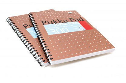 Pukka Pad Ruled Metallic Wirebound Executive Jotta Notepad 300 Pages A4+ Copper (Pack of 3)7019-MET
