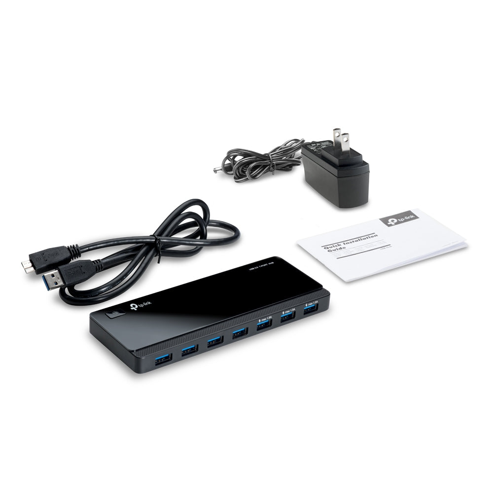 7 Port USB 3.0 Hub with UK Power Adaptor