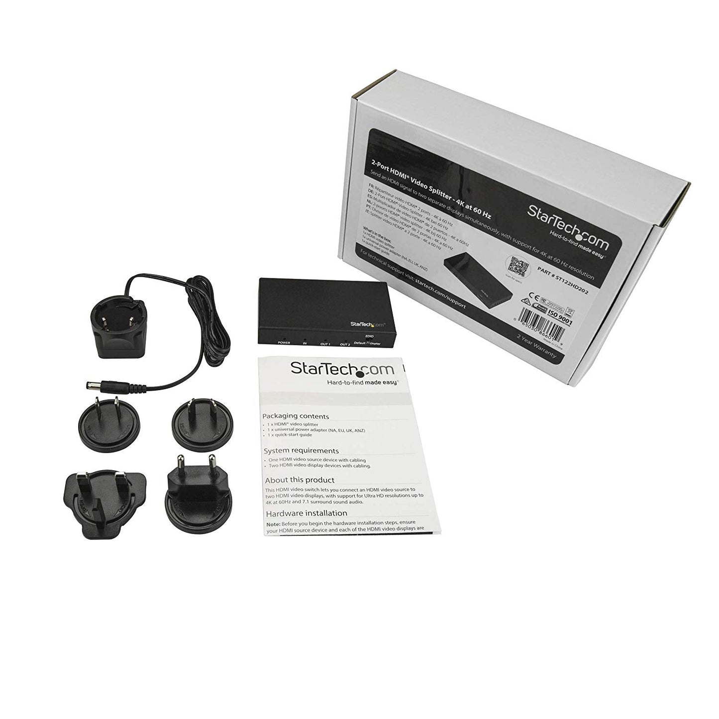 StarTech.com 2 Port HDMI Splitter