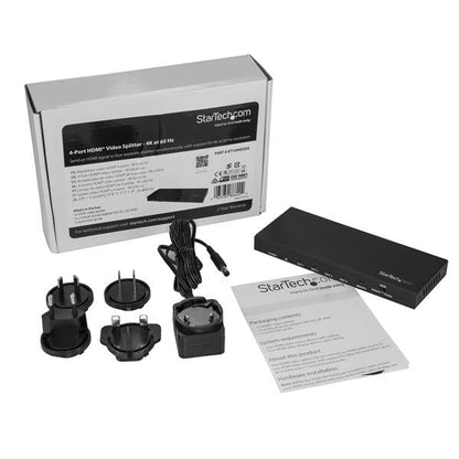 StarTech.com 4 Port HDMI Splitter 4K 60Hz