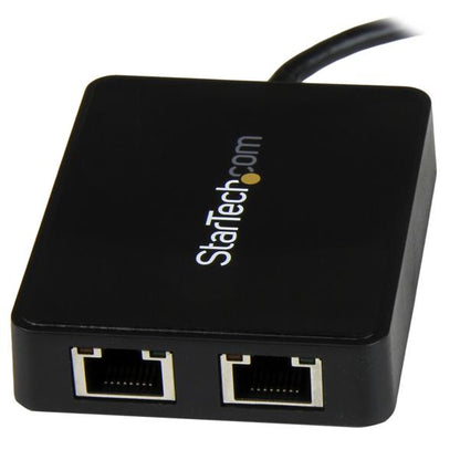 StarTech.com Dual USBC to GbE Adapter with USBA Port