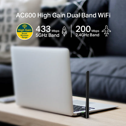 AC600 DB Wireless High Gain USB Adapter