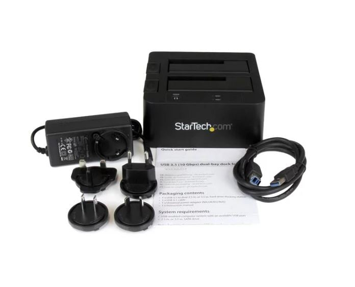 StarTech.com USB3.1 DualBay Dock 2.5 3.5 SATA SSD HDD