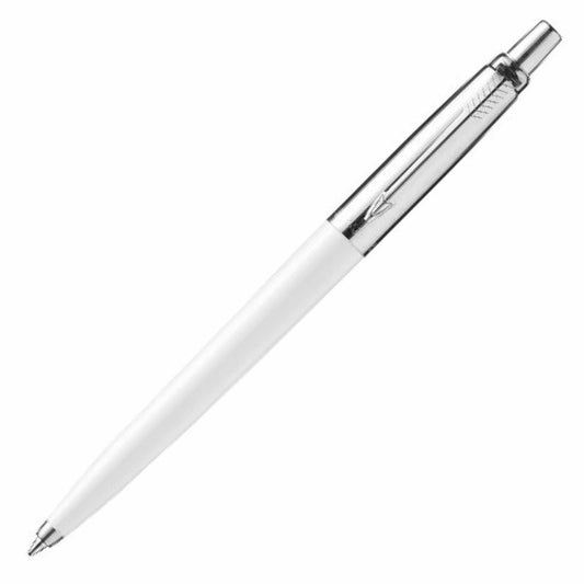 Parker Jotter Ballpoint Pen White Barrel Blue Ink - 2096874
