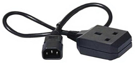 0.6m C14 to BS1363 Socket UK Power Cable