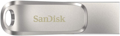 SanDisk Ultra Dual Drive Luxe 256GB USB A USB C Stainless Steel Flash Drive