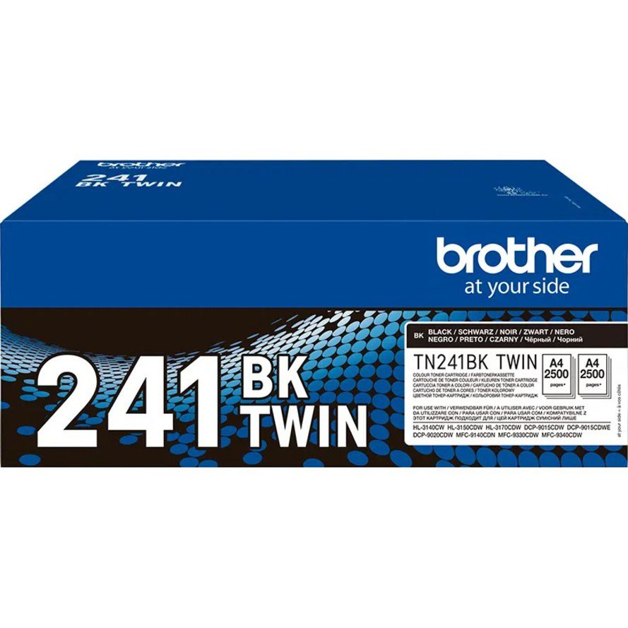 Brother Black Toner Cartridge Twin Pack 2 x 2.5k pages (Pack 2) - TN241BK