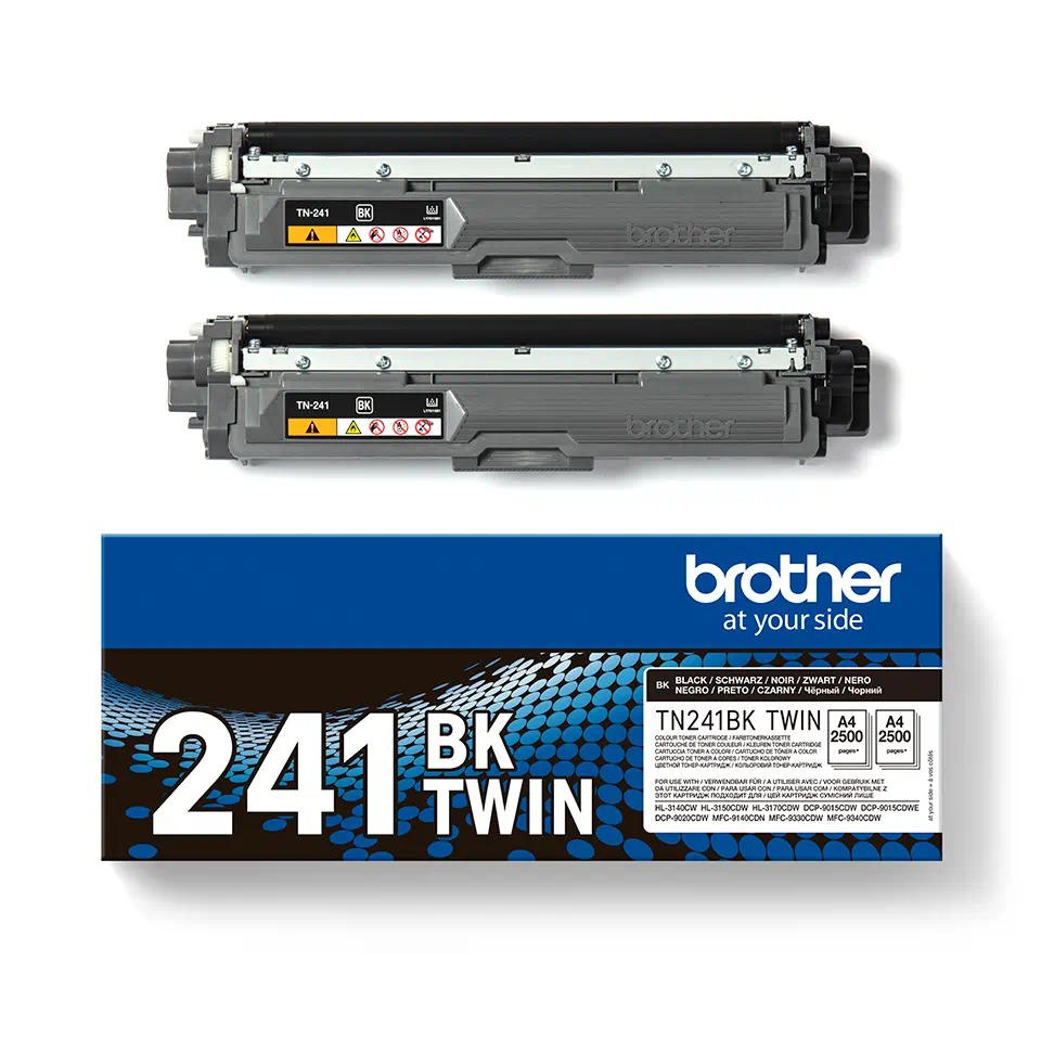 Brother Black Toner Cartridge Twin Pack 2 x 2.5k pages (Pack 2) - TN241BK
