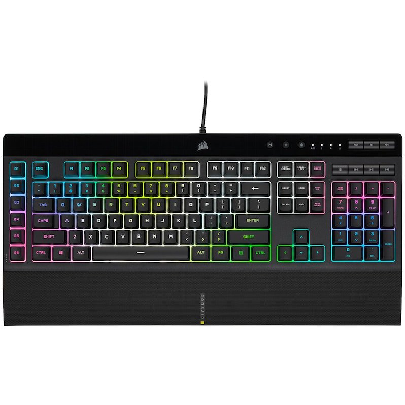 Corsair K55 RGB PRO XT Rubber Dome USB UK English Black Keyboard