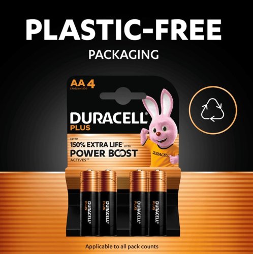 Duracell Plus AA Battery Alkaline 150% Extra Life Power Boost (Pack of 10) 5015842+