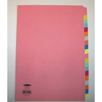 Concord Divider 20 Part A4 160gsm Board Pastel Assorted Colours - 74499/J44