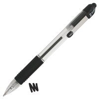 Zebra Z-Grip Retractable Ballpoint 1.0mm Tip Black (Pack 12) - 22210