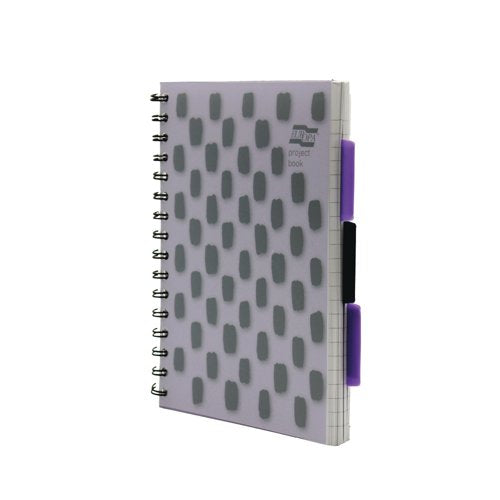 Europa Splash Project Book 200 Lined Pages A5 Purple Cover (Pack of 3) EU1508Z