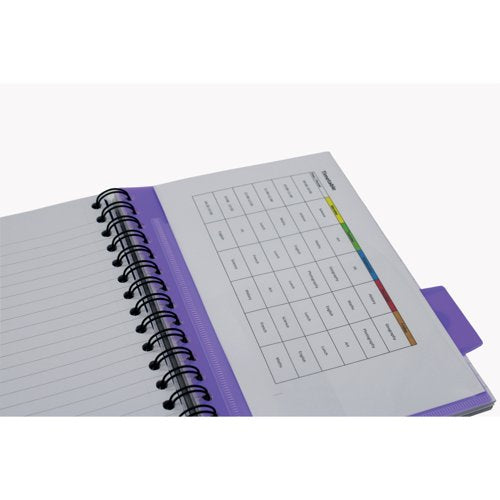 Europa Splash Project Book 200 Lined Pages A5 Purple Cover (Pack of 3) EU1508Z