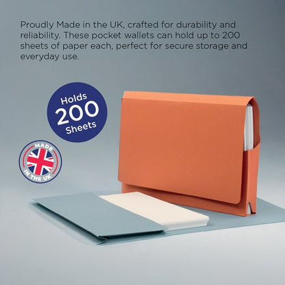 Exacompta Guildhall Full Flap Pocket Wallet Foolscap Buff (Pack of 50) PW2-BUF