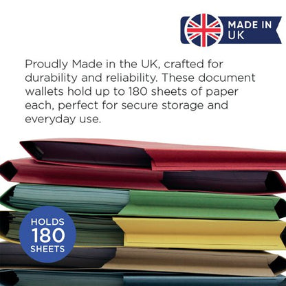 Exacompta Guildhall Document Wallet Foolscap Yellow (Pack of 50) GDW1-YLW