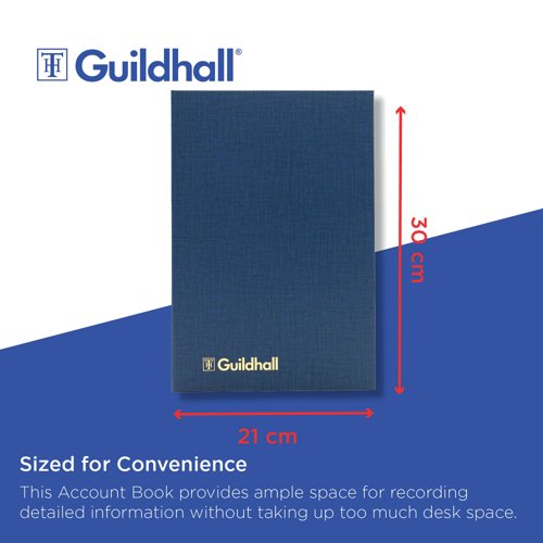 Exacompta Guildhall Account Book 80 Pages 4 Cash Columns 31/4 1016