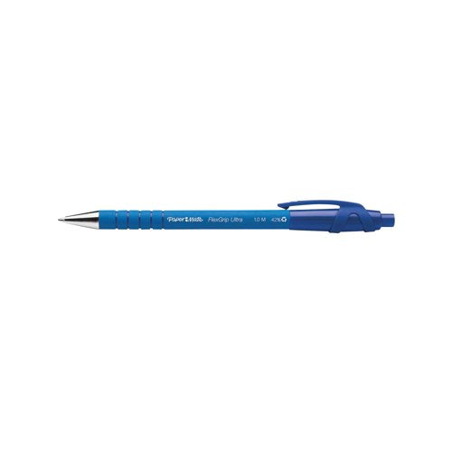 PaperMate Flexgrip Ultra Retractable Ballpoint Pen Medium Blue (Pack of 12) S0190433