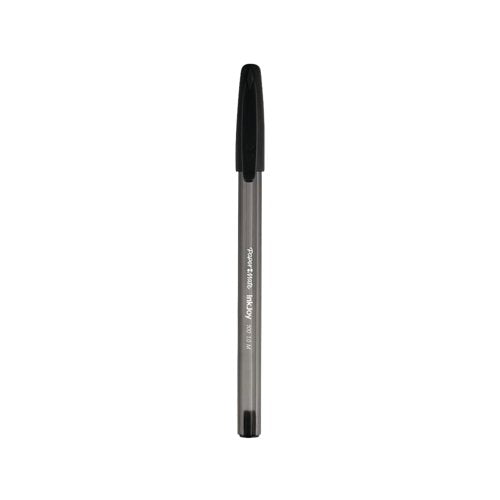 PaperMate Inkjoy 100 Capped Ballpoint Pens Medium Black (Pack of 8) 1956739