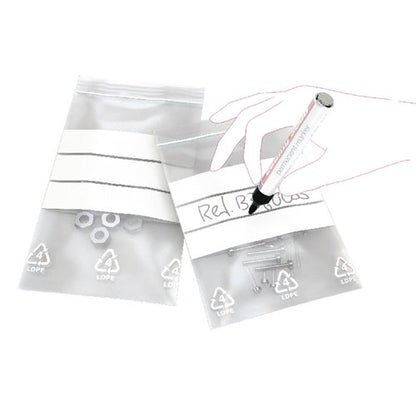Write-On Minigrip Re-sealable Bag 89x114mm Clear (Pack of 1000) 11917