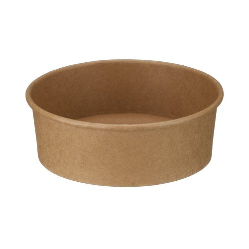 Go-Pak Round Kraft Bowl PE Lined 500ml Kraft (Pack of 300) D48000