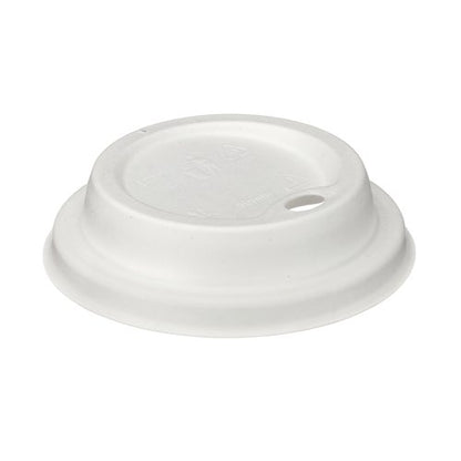 Go-Pak Moulded Fibre Coffee Cup Lid 8oz White (Pack of 1000) D06031