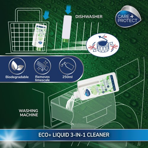 Care + Protect Eco+ 3-In-1 Universal Descaler Degreaser Cleaner Liquid 250ml 35602756