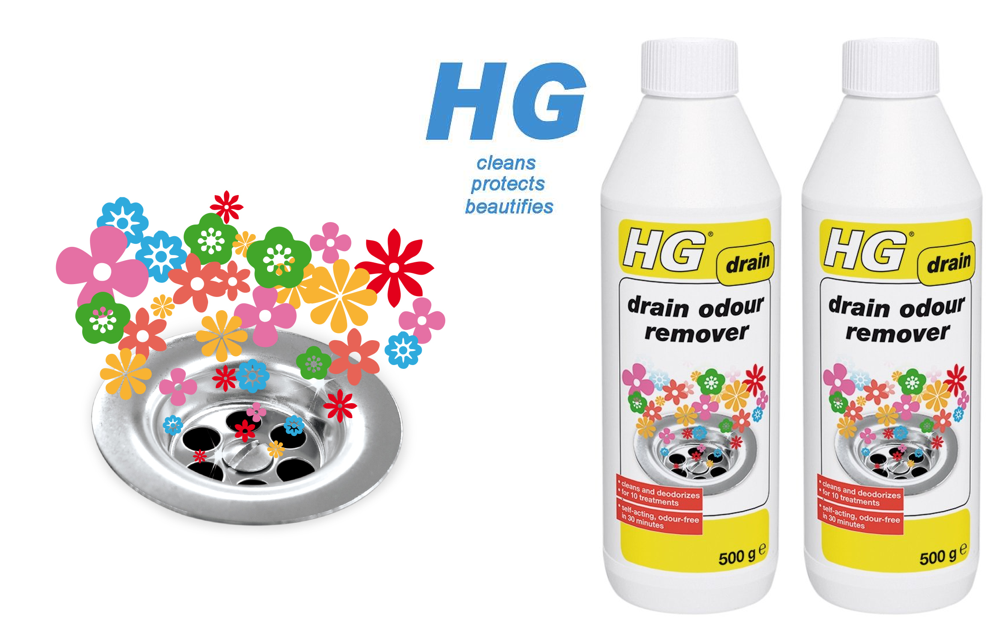 HG Self-Acting Drain Odour Deposit Cleaner, Remover & Freshener Granules 500g