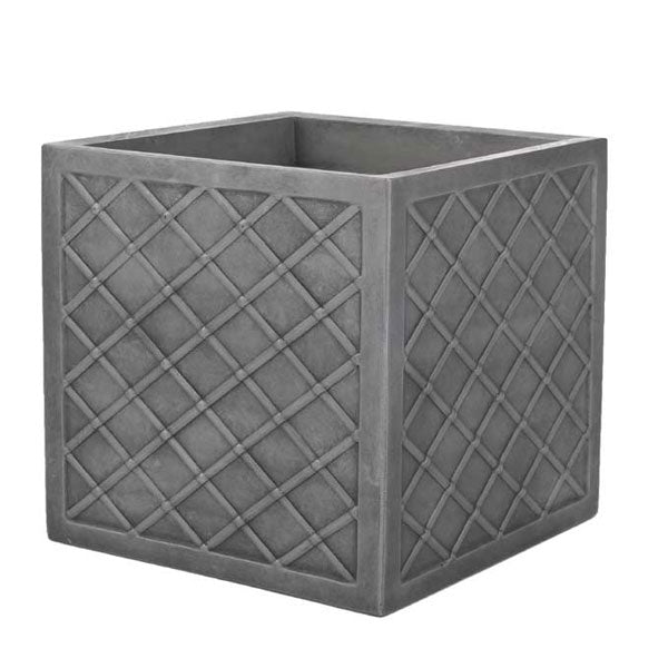 Lazio Pewter Small 32cm Square Planter - UK BUSINESS SUPPLIES