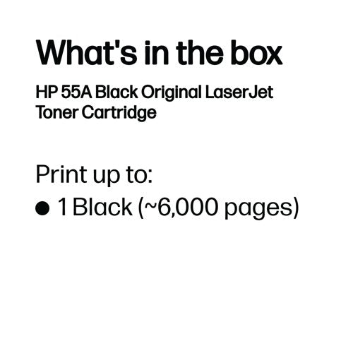 HP 55A Original LaserJet Toner Cartridge Black CE255A