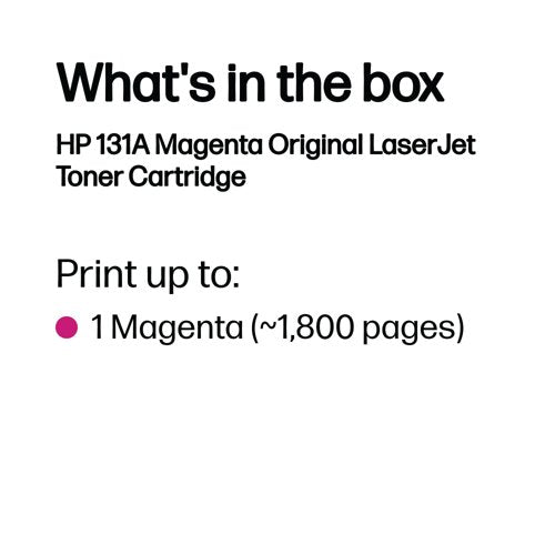 HP 131A Original LaserJet Toner Cartridge Magenta CF213A