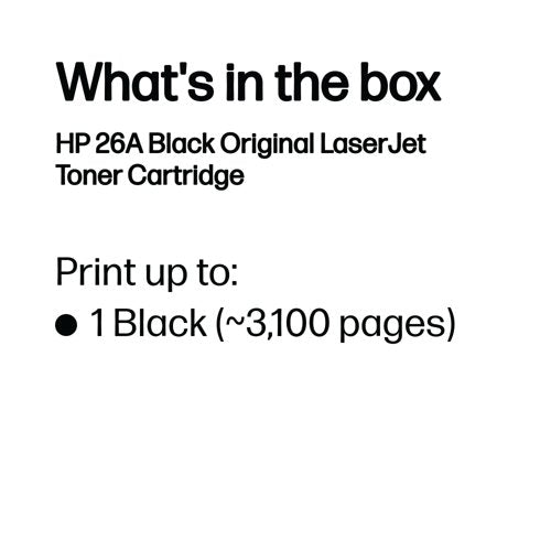 HP 26A Original LaserJet Toner Cartridge Black CF226A