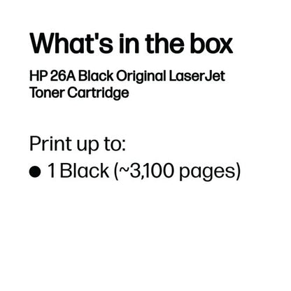 HP 26A Original LaserJet Toner Cartridge Black CF226A