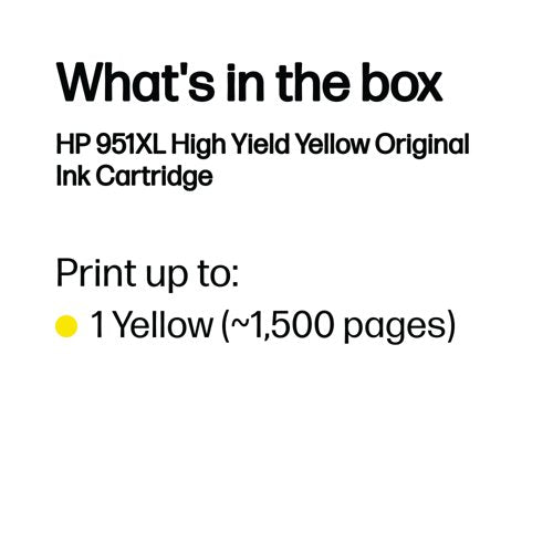 HP 951XL Original Ink Cartridge High Yield Yellow CN048AE