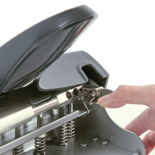 Rapesco Adjustable Heavy Duty Punch Black PF95G2B2