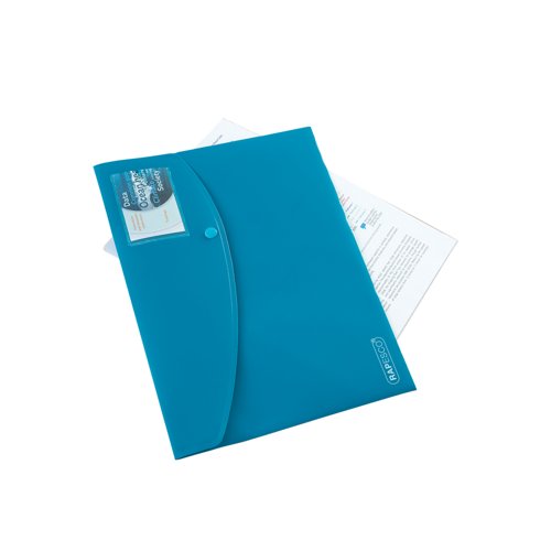Rapesco Eco Recycled ID Popper Wallet A4 Assorted Bright Solid (Pack of 5) 0701