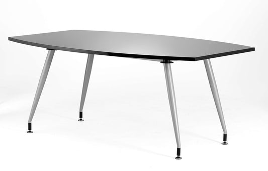 Dynamic High Gloss 1800mm Writable Boardroom Table Black Top I003056
