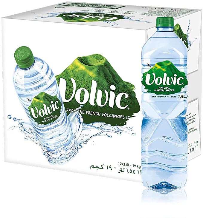 Volvic Natural Still Mineral Water 1.5 Litre 12 Pack