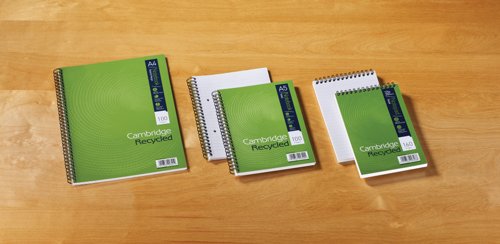 Cambridge Ruled Recycled Wirebound Notebook 100 Pages A4 (Pack of 5) 400020196