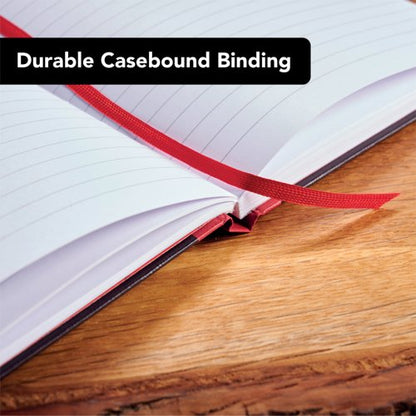 Black n' Red Casebound Ruled Recycled Hardback Notebook 192 Pages A5 (Pack of 5) 100080430