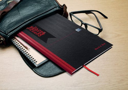 Black n' Red Casebound Ruled Hardback Notebook A4 (Pack of 5) 100080446