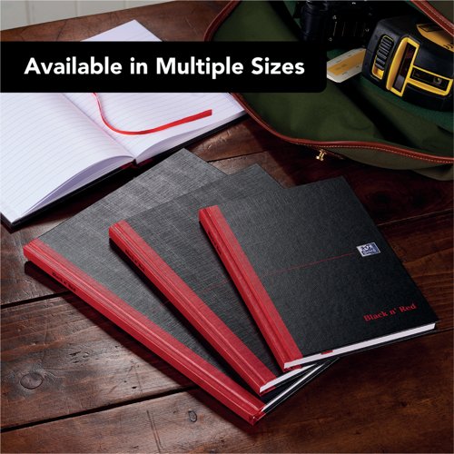 Black n' Red Casebound Ruled Hardback Notebook A4 (Pack of 5) 100080446