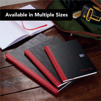 Black n' Red Casebound Ruled Hardback Notebook A4 (Pack of 5) 100080446