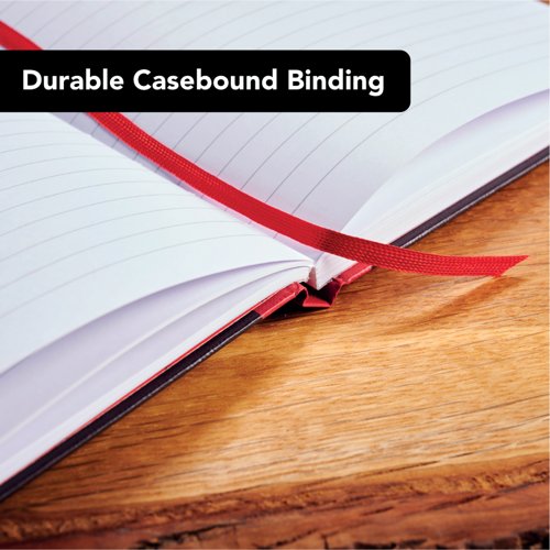 Black n' Red Casebound Hardback Notebook 192 Pages A5 (Pack of 5) 100080459