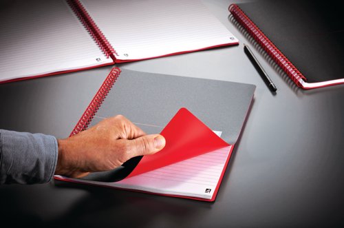 Black n' Red Wirebound Recycled Polypropylene Notebook 140 Pages A4 (Pack of 5) 100080167