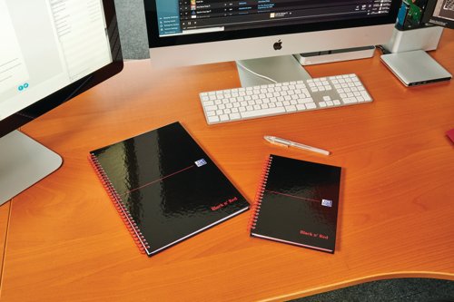 Black n' Red Wirebound A-Z Hardback Notebook A5 (Pack of 5) 100080194