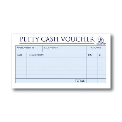 Challenge Petty Cash Book 200 Duplicate Slips 280x141mm 100080052