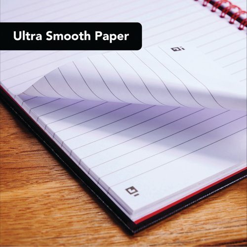 Black n' Red Wirebound Ruled Perforated Hardback Notebook A5 (Pack of 5) 100080220