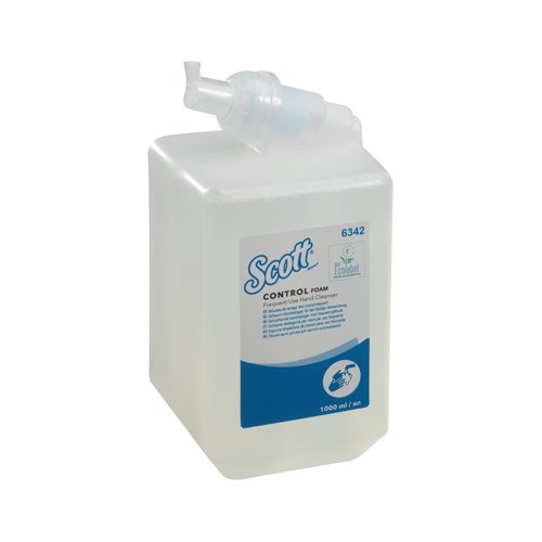 Scott Foam Hand Cleanser Unscented 1L Refills Clear Pack of 6 6342