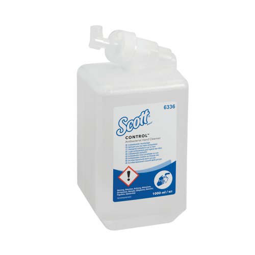 Scott Antibacterial Hand Cleanser 1L Refill Clear Pack of 6 6336